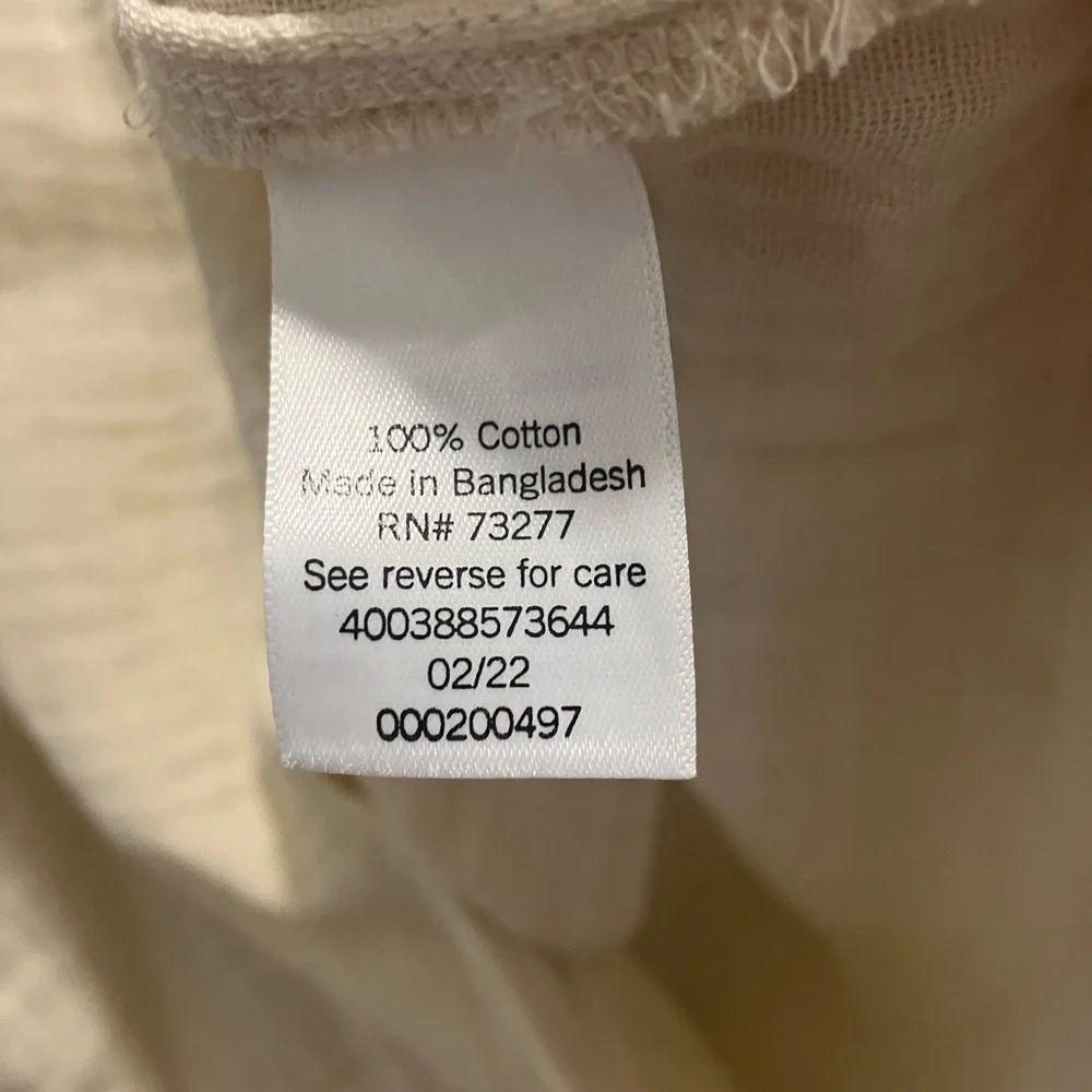 Sonoma Cream Button-Front V-Neck Blouse - Picture 4 of 4